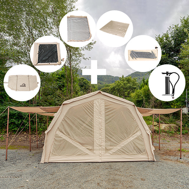 Coody FAMILIA AIR 17.2 PRO Inflatable Air Tent Large Family Camping Tent 4 Sided Mesh Windows Waterproof Glamping Shelter Easy Setup Outdoor Tent