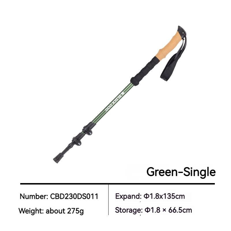 BLACKDOG Outdoor Telescopic 66.5-135CM Walking Trek Rod Stick Ultralight 6061 Aluminum Alloy Portable 3-Section External Lock Stick Trekking Poles