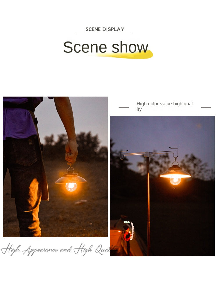 Mountainhiker Vintage Chandelier Hanging Pendant Atmosphere Style Lamp Adjustable 2 Level LED Lantern 2000mAh 180Lm Outdoor Camping Waterproof USB Charging