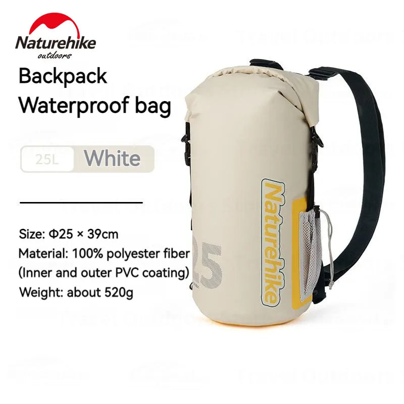 Naturehike Portable Heavy Duty Outdoor Bag IPX6 Waterproof Backpack Ultralight Bag 500D PVC Coating Wet And Dry Separation Fishing Snorkeling Swimming
