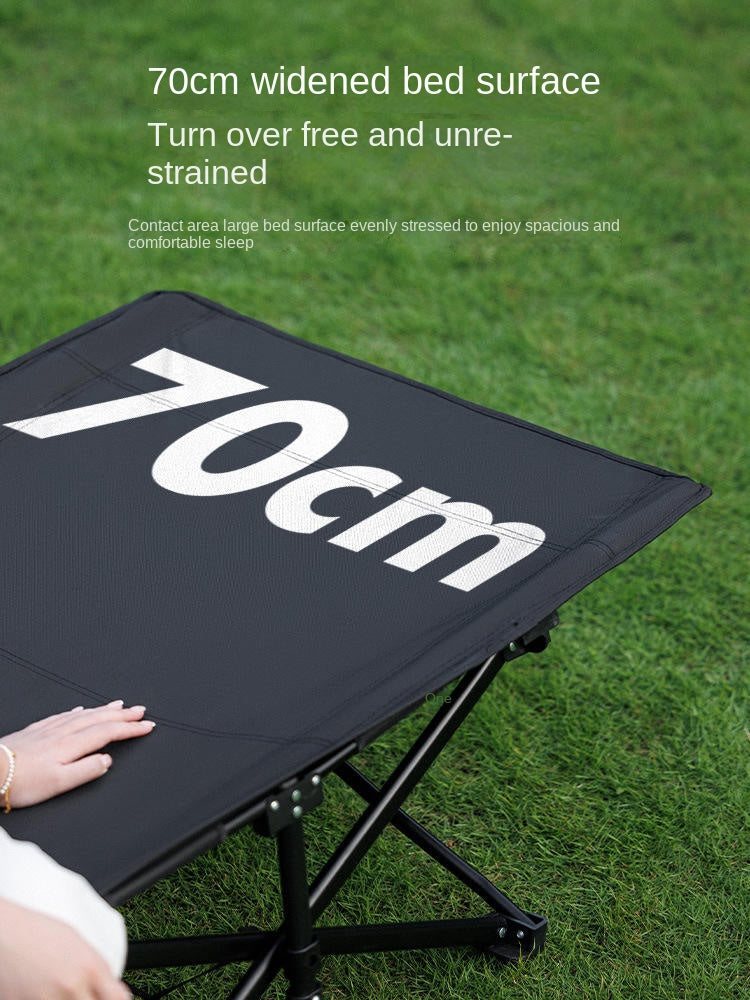 Blackdog DREAM BED Foldable Army Cot Portable Lightweight Folding 70cm Wide Bed Up to 220KG Max Load Comfortable Ventilation Outdoor Camping Home Use