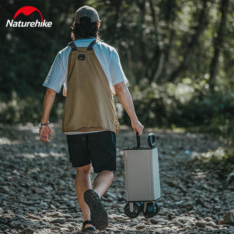 Naturehike RUBIK's CUBE Series Folding Trolley Portable Ultralight All Terrain Collapsible Gathering Hand Cart Wagon With Brake Large Capacity Storage