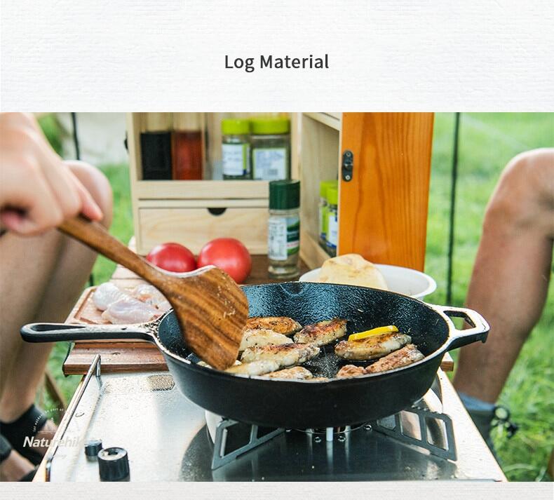 Naturehike Natural Solid Wooden Spatula Cooking Tool Kitchen Utensil Spoon Rice Soup Ladle Tableware Acacia Wood Portable Daily Picnic Pan Shovel
