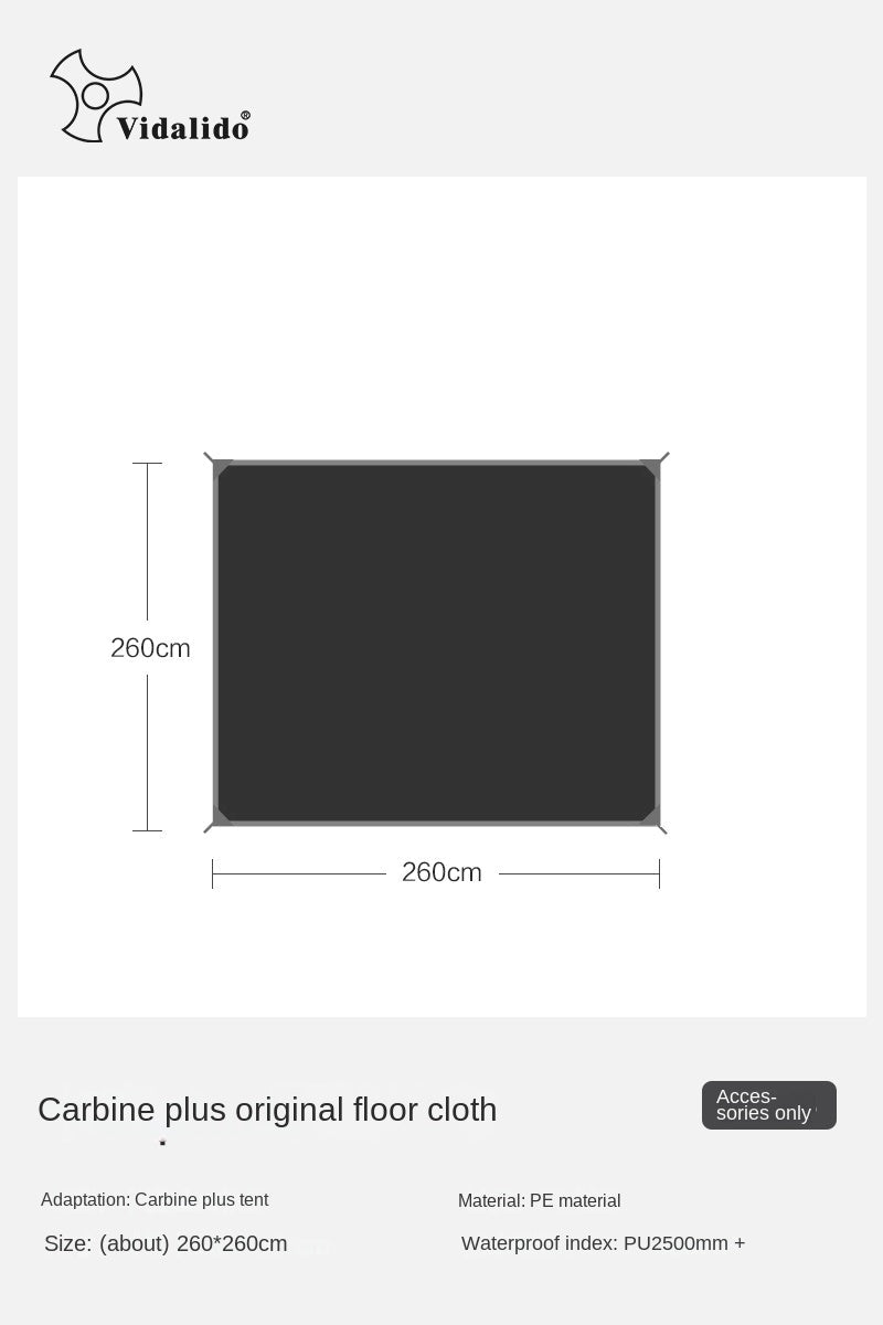 Vidalido PE Groundsheet Mat Portable Lightweight Multipurpose Waterproof & Moisture proof Thickened Outdoor Camping Footprint Ground Sheet Cover