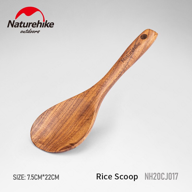 Naturehike Natural Solid Wooden Spatula Cooking Tool Kitchen Utensil Spoon Rice Soup Ladle Tableware Acacia Wood Portable Daily Picnic Pan Shovel