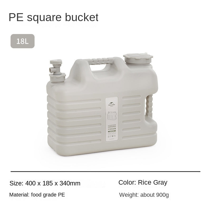 Naturehike Portable Water Bucket Outdoor PE Food Grade Plastic Liquid Bottle Container With Faucet Drinking Water Storage Tank Camping Hiking Beach Picnic Travel