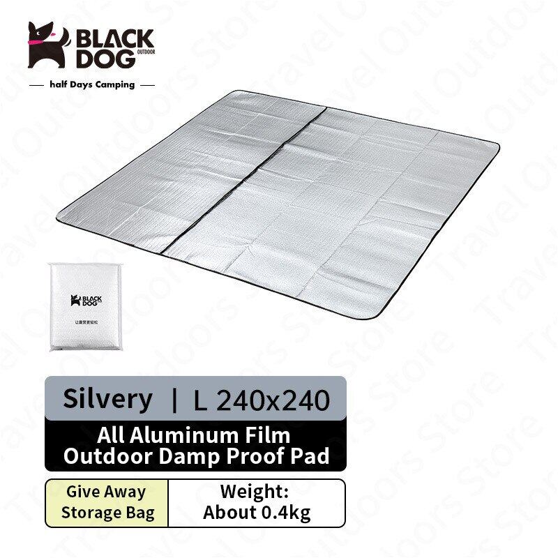 BLACKDOG Outdoor Camping Tent Ground Aluminum Foil Film Moisture Proof Folding Mat 3 Sizes Ultralight Floor Matting Footprint Ground Sheet Pad Black Dog