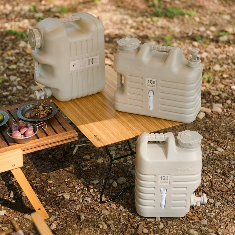 Naturehike Portable Water Bucket Outdoor PE Food Grade Plastic Liquid Bottle Container With Faucet Drinking Water Storage Tank Camping Hiking Beach Picnic Travel