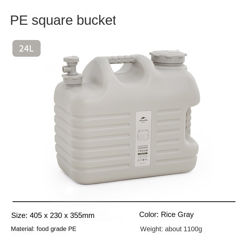 Naturehike Portable Water Bucket Outdoor PE Food Grade Plastic Liquid Bottle Container With Faucet Drinking Water Storage Tank Camping Hiking Beach Picnic Travel