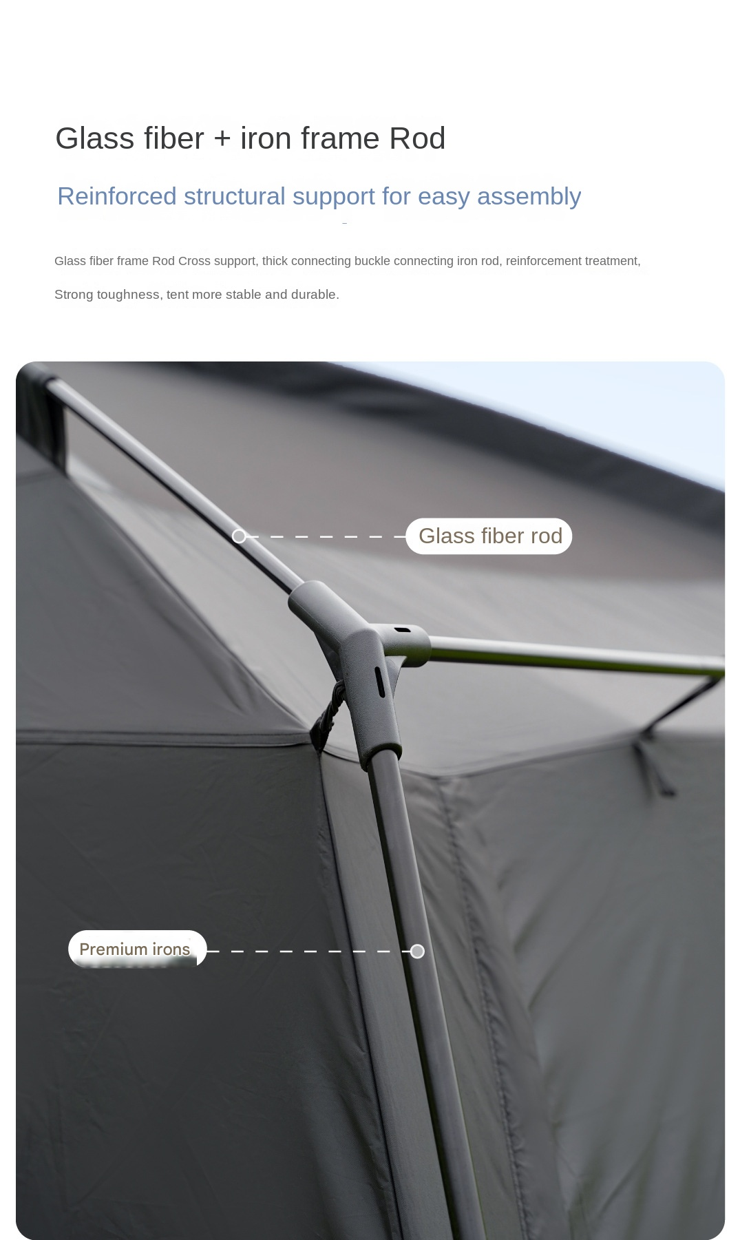 Vidalido POON SAAN PRO 8-10 Person Banshan Villa XL Cabin Black Camping Tent 15m² Interior Space 2 Bedroom Waterproof Titanium Silver Coated