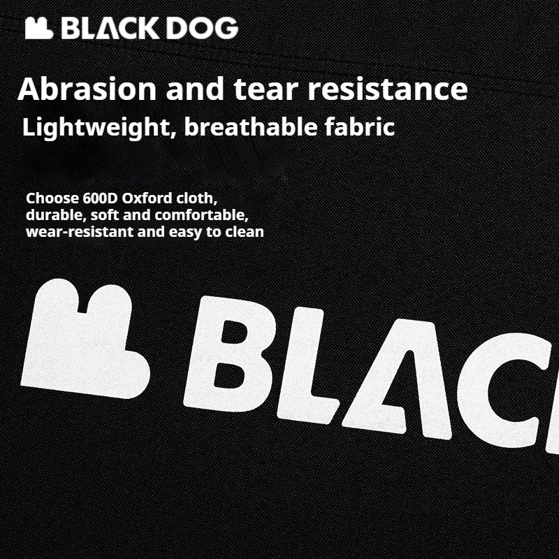 BLACKDOG 2 Person Double Folding Chair Outdoor Portable Sofa 240KG Max Load Foldable Seat Iron Pipe 600D Oxford Cloth Black