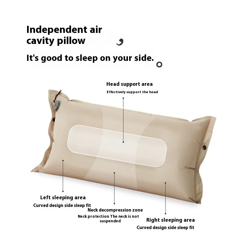 Naturehike D Series Automatic Inflatable Cushion Portable Lightweight Built-in Pillow Infinite Splicing Design Comfortable Pad Thickened Bidirectional