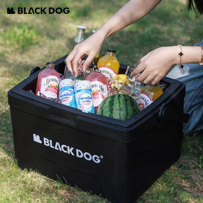 BLACKDOG ICELAND Cooler Storage Box 13L 25L Hot and Cold up to 48H Foods Drinks Ice Outdoor 3 Layer PP EPS Insulation Chest Container 50kg Max Load