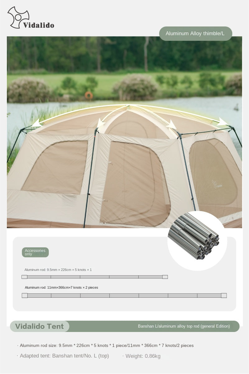 Vidalido Poon Saan Tent Extra Parts Accessories Add-ons Groundsheet Mat Footprint Aluminum Alloy Ultralight Top Poles Addons