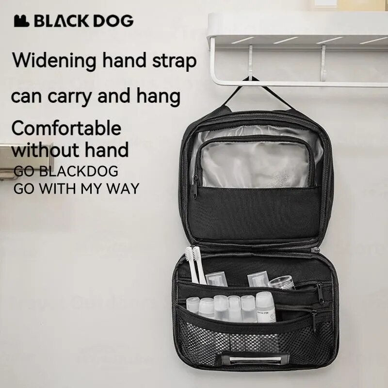 BLACKDOG Traveler Toiletry Bag Portable Storage Pouch Bag 3.1L Camping Multi-Layer Hanging Luggage Wet Dry Separation Cosmetics Make Up Organizer