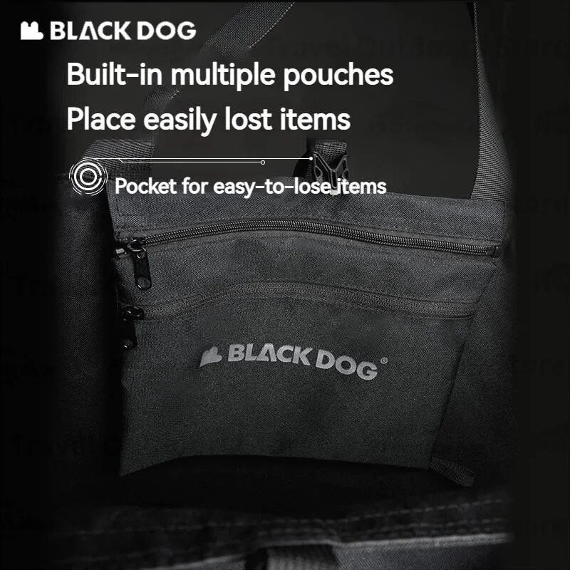 BLACKDOG Black Mutli-Functional Shopping Bag Portable Ultralight Storage Tote Bag Strong Durable Wear Resistant Carrying Bag Eco Bag With Zipper