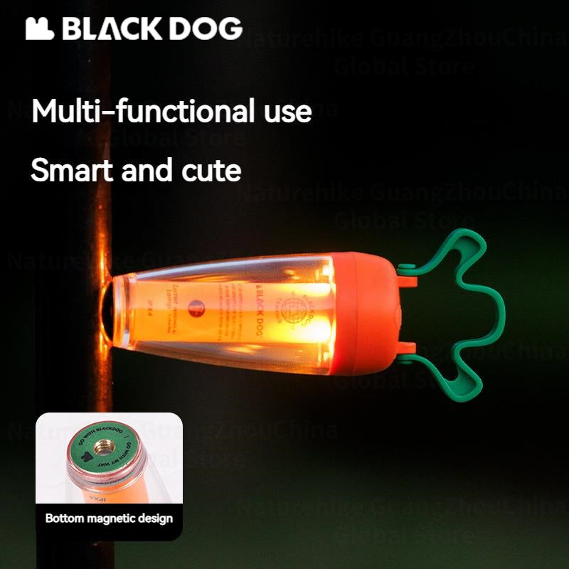 BLACKDOG Portable Rechargeable Radish Atmosphere Hanging Lights for Camping Hiking Travel Magnetic Mini LED Lamp Long Life Lighting Ambient Tent