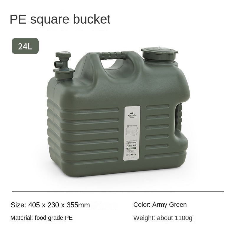 Naturehike Portable Water Bucket Outdoor PE Food Grade Plastic Liquid Bottle Container With Faucet Drinking Water Storage Tank Camping Hiking Beach Picnic Travel