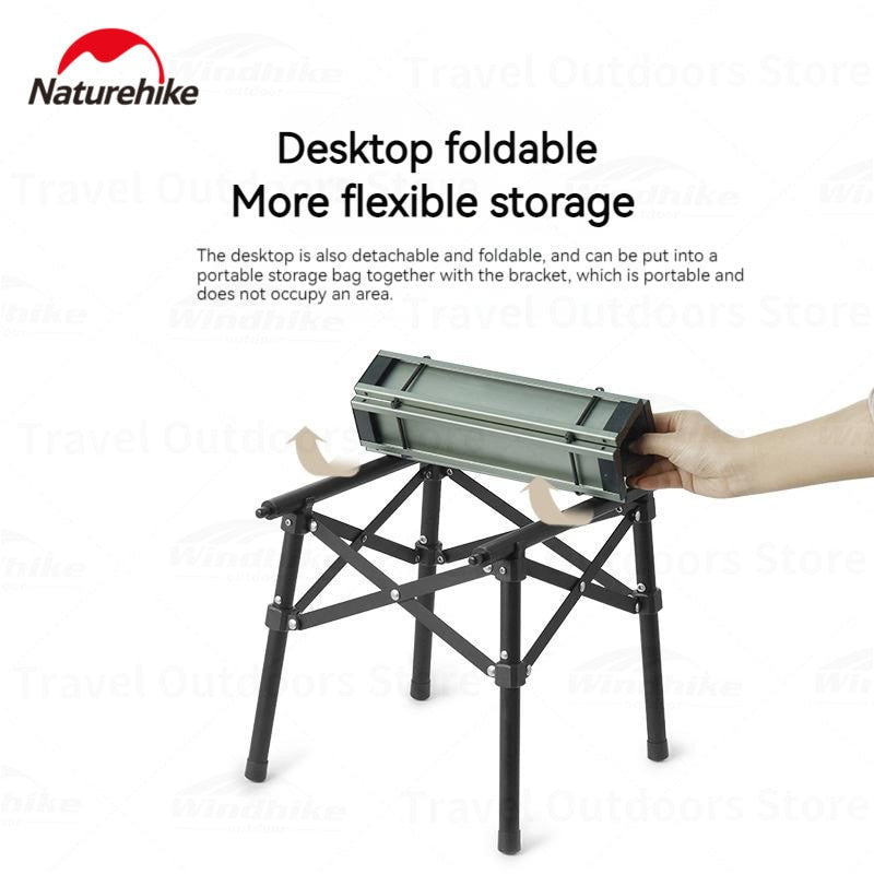 Naturehike Mini Square Camping Table Folding Portable Only 1kg Foldable Aluminum Durable 50kg Max Load Ultralight Hiking Backpacking Picnic BBQ