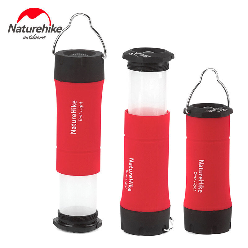 Naturehike Mini CREE LED Zoomable Flashlight Portable Ultralight 3 Adjustable Light Modes Lantern Light Lamp Tent AAA Battery Operated Equipment Outdoor Camping Hiking Travel Original Nature Hike