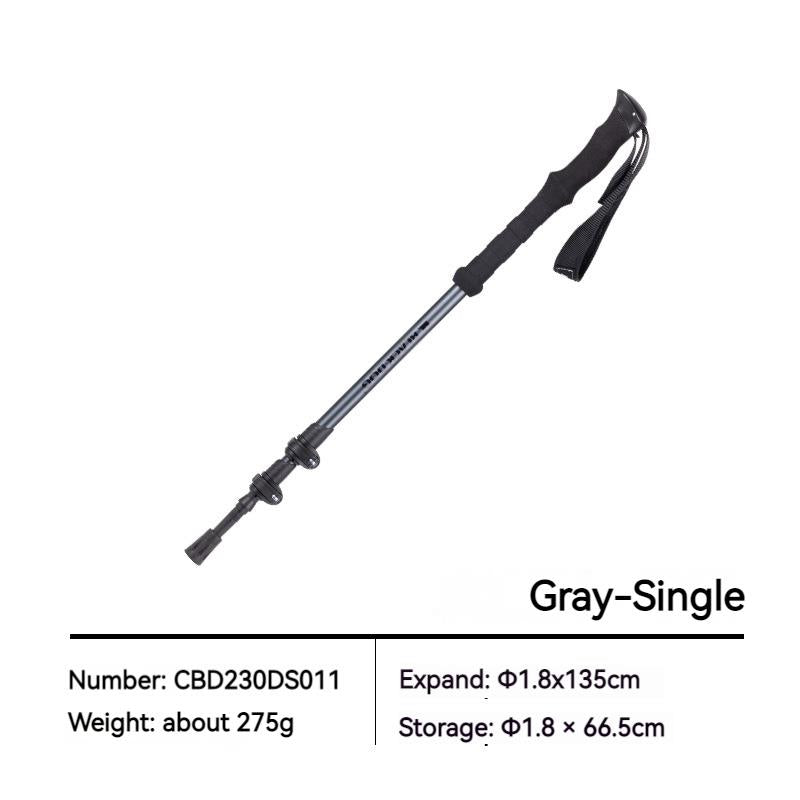 BLACKDOG Outdoor Telescopic 66.5-135CM Walking Trek Rod Stick Ultralight 6061 Aluminum Alloy Portable 3-Section External Lock Stick Trekking Poles
