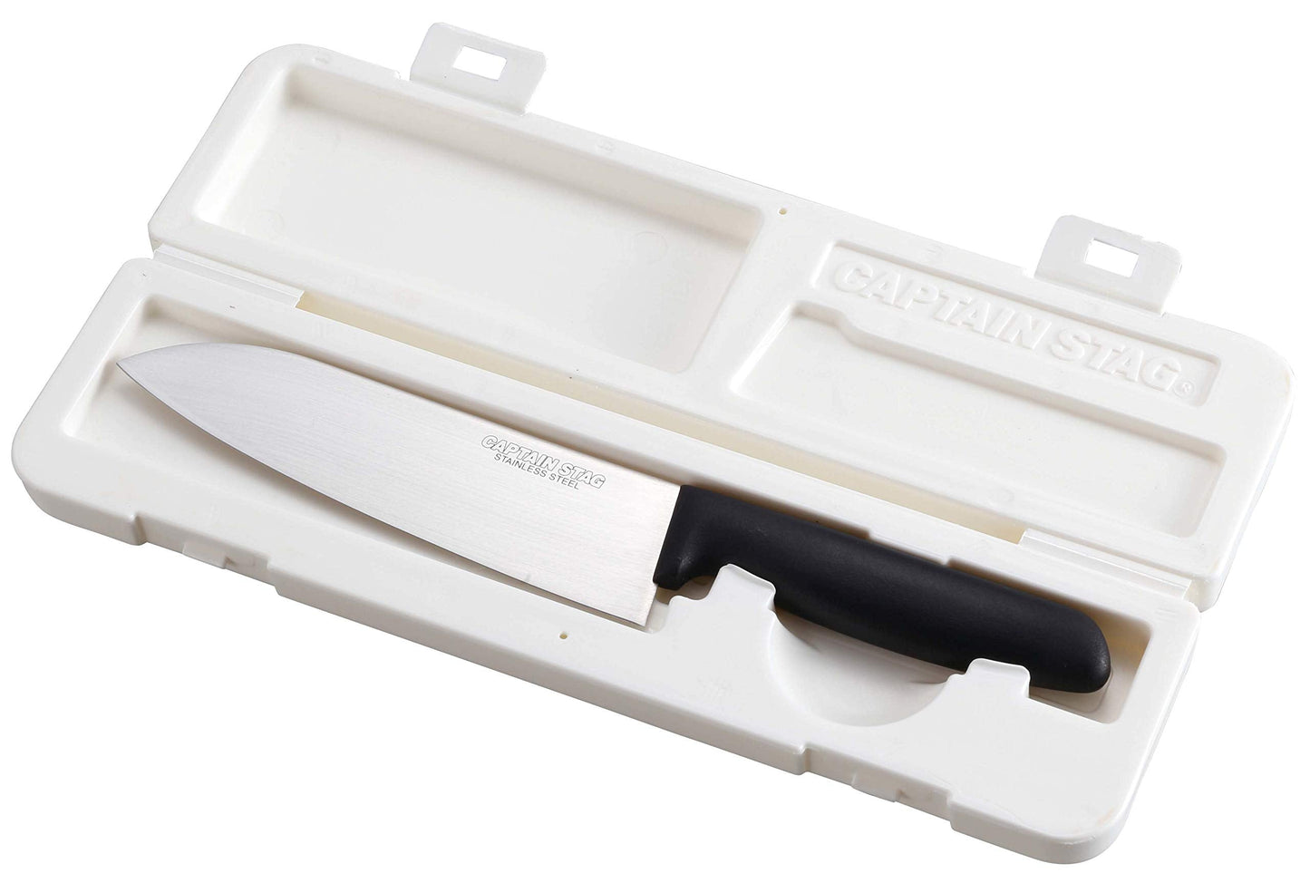 CAPTAIN STAG UH-4709 Slim Cutting Board & Kitchen Knife Set Antibacterial Cutting Board Compact Storage Polyethylene, Stainless Steel Made in Japan