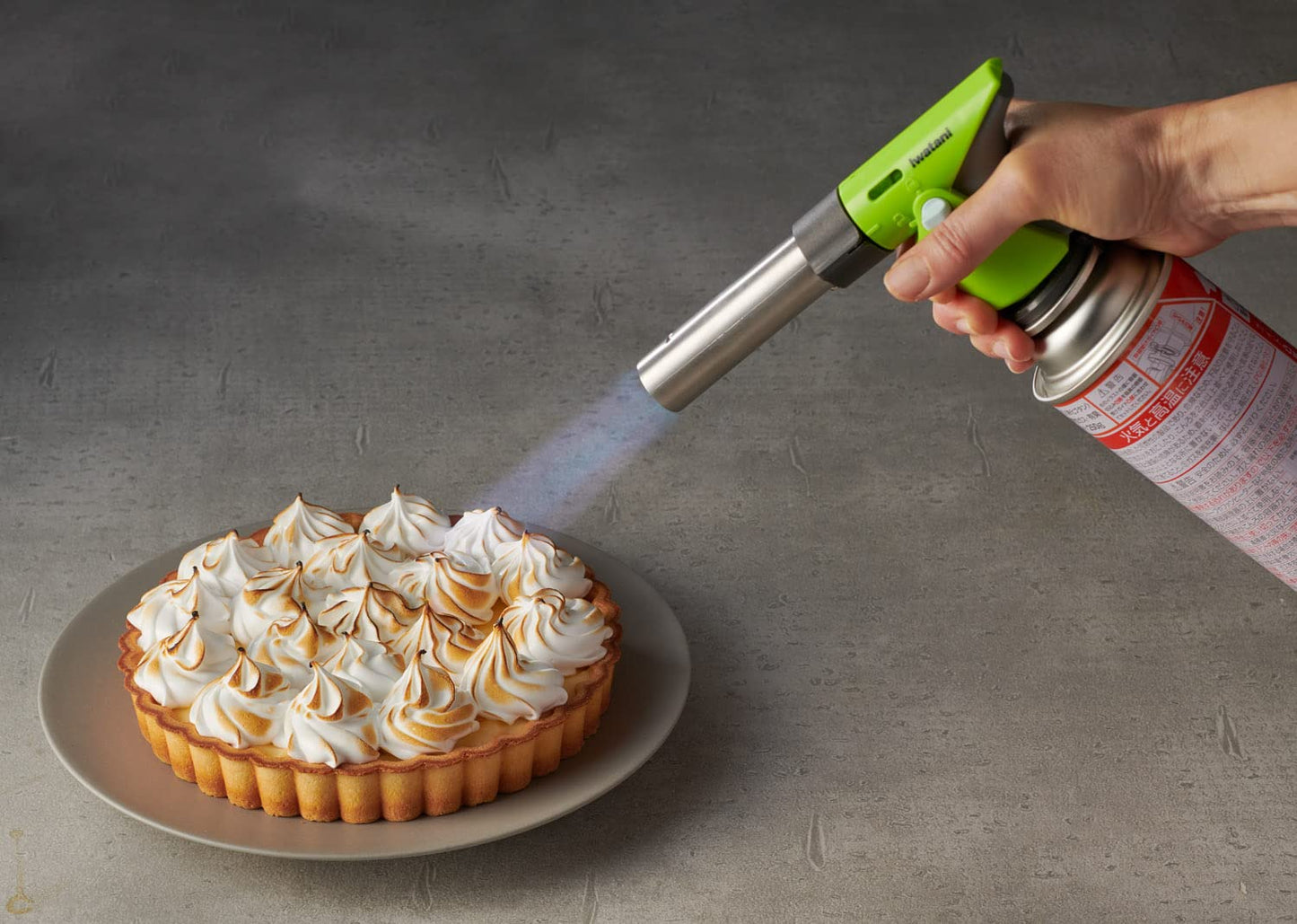 IWATANI CB-TC-CKGR Cooking Torch Pro Max Portable Lightweight Butane Gas Torch Burner Fire Gun Lighter Flamethrower Adjustable Flame