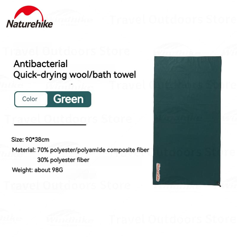 Naturehike Quick Drying Bath Towel Portable Ultralight Fast Dry Microfiber Camping Beach Travel Absorbent Antibacterial Hand Face Towel Heavy Duty