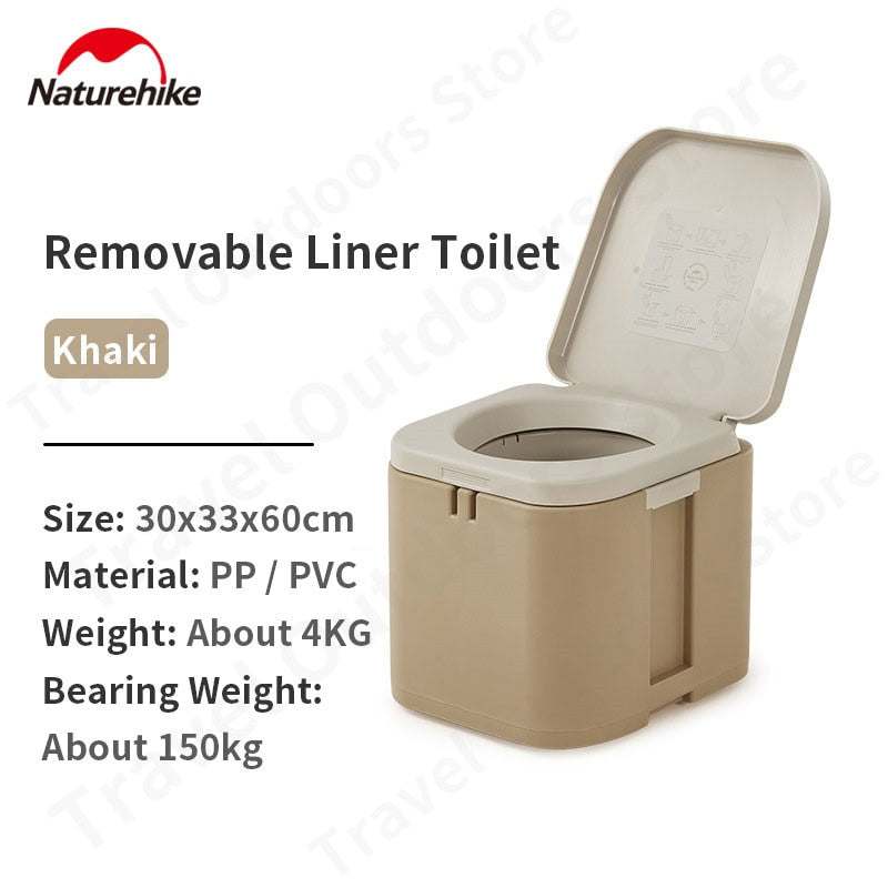 Naturehike Portable Outdoor Camping Travel Toilet Detachable Internal Liner Optional Biodegradable Trash Waste Garbage Storage Bag Liquid Coagulant