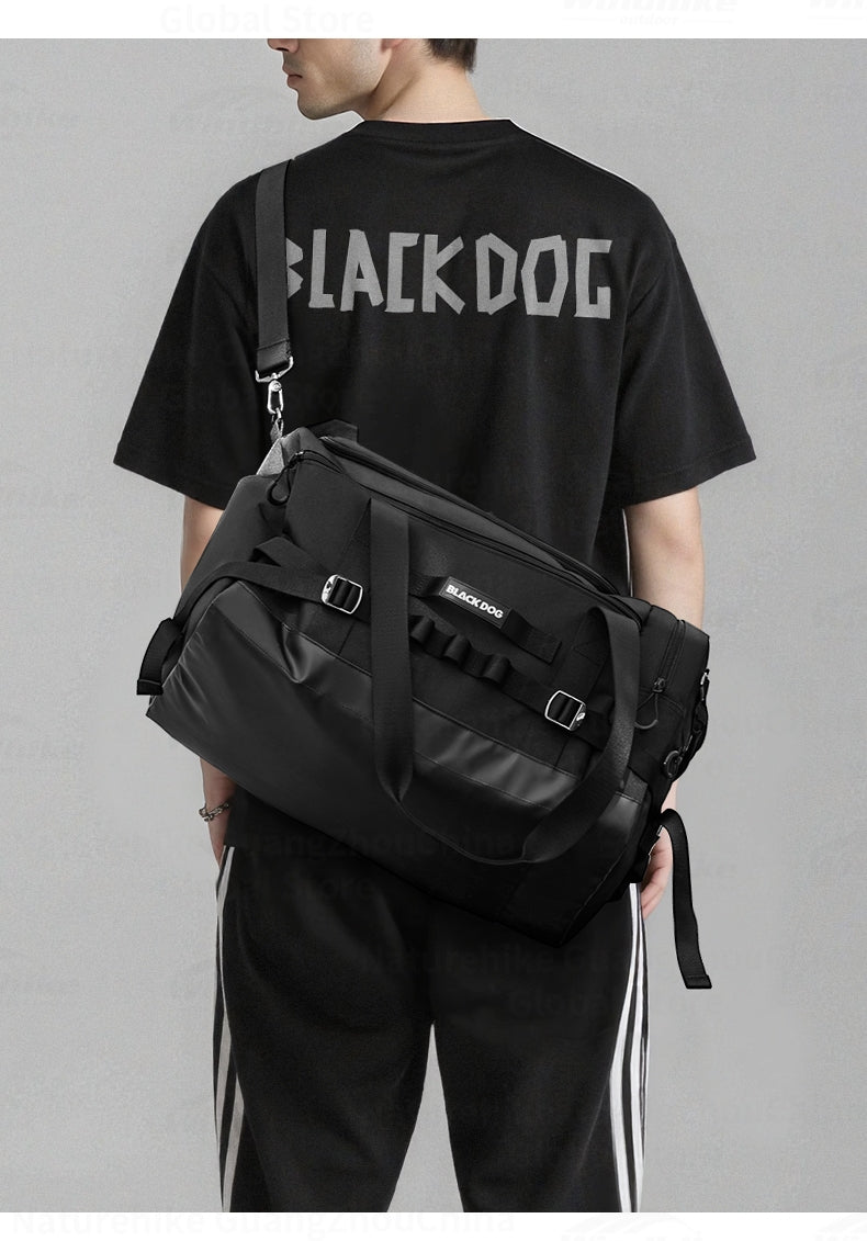 Blackdog WORLD Outdoor Travel Bag Portable Foldable Multipurpose Large Capacity Storage Bag Mounted Webbing Design Removable Shoulder Strap Divider