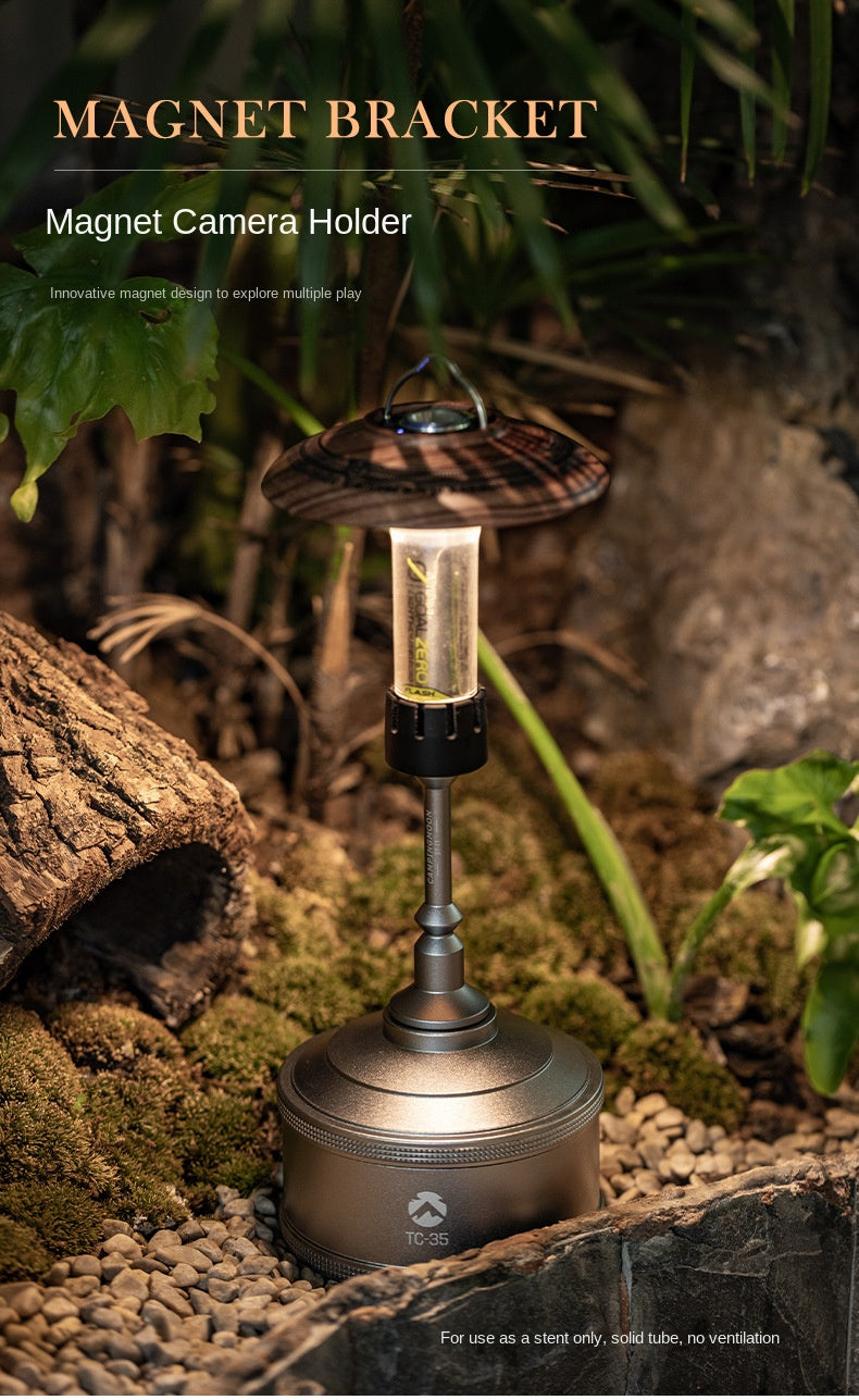 Campingmoon BKST-11 Magnetic Mounting Bracket Gas Lamp Latern Extension Atmosphere LED Light & Camera Stand Tube Extender Pole Tank Adapter Converter
