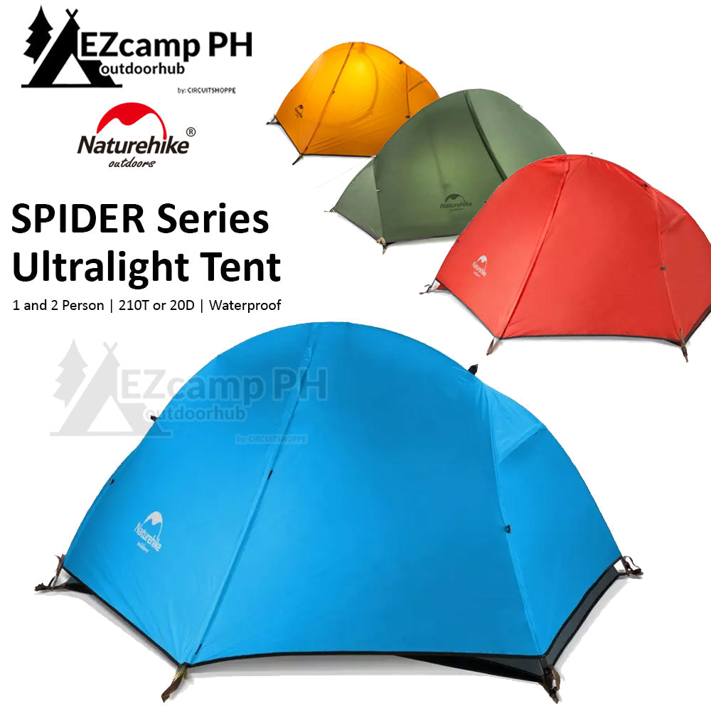 naturehike spider 1 tent Naturehike SPIDER Series 1 and 2 Person Ultralight Cycling Camping Ten – EZcamp Outdoorhub QC Branch