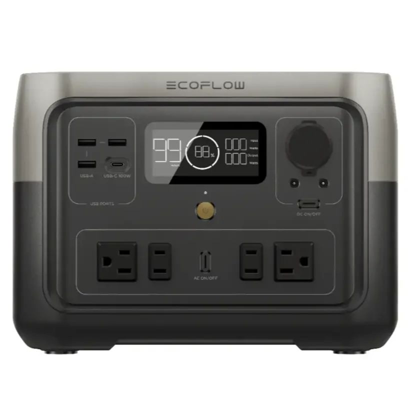 Ecoflow RIVER 2 Max Power Station 499/512Wh Solar Generator With LiFePO4 Battery Charging In 1 Hour 500W Up To 1000W With X-Boost Power Emergency Power Source Energy Storage