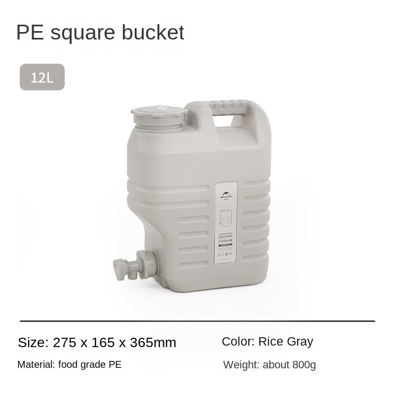 Naturehike Portable Water Bucket Outdoor PE Food Grade Plastic Liquid Bottle Container With Faucet Drinking Water Storage Tank Camping Hiking Beach Picnic Travel