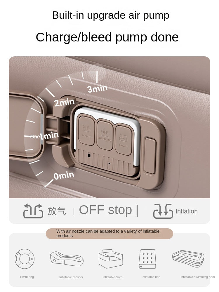 Blackdog CLOUD NEST Automatic Air Inflatable Bed Sleeping Pad 1-2 Persons Camping Home Use Single Queen Size Mattress Built-in Electric USB Charging Air Pump Lamp
