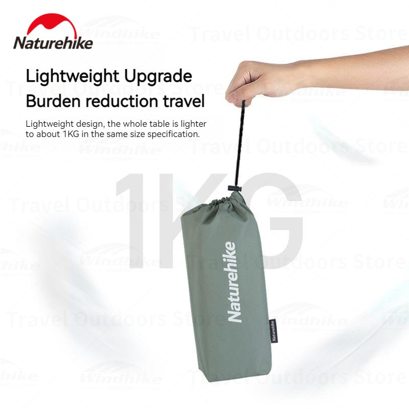 Naturehike Mini Square Camping Table Folding Portable Only 1kg Foldable Aluminum Durable 50kg Max Load Ultralight Hiking Backpacking Picnic BBQ