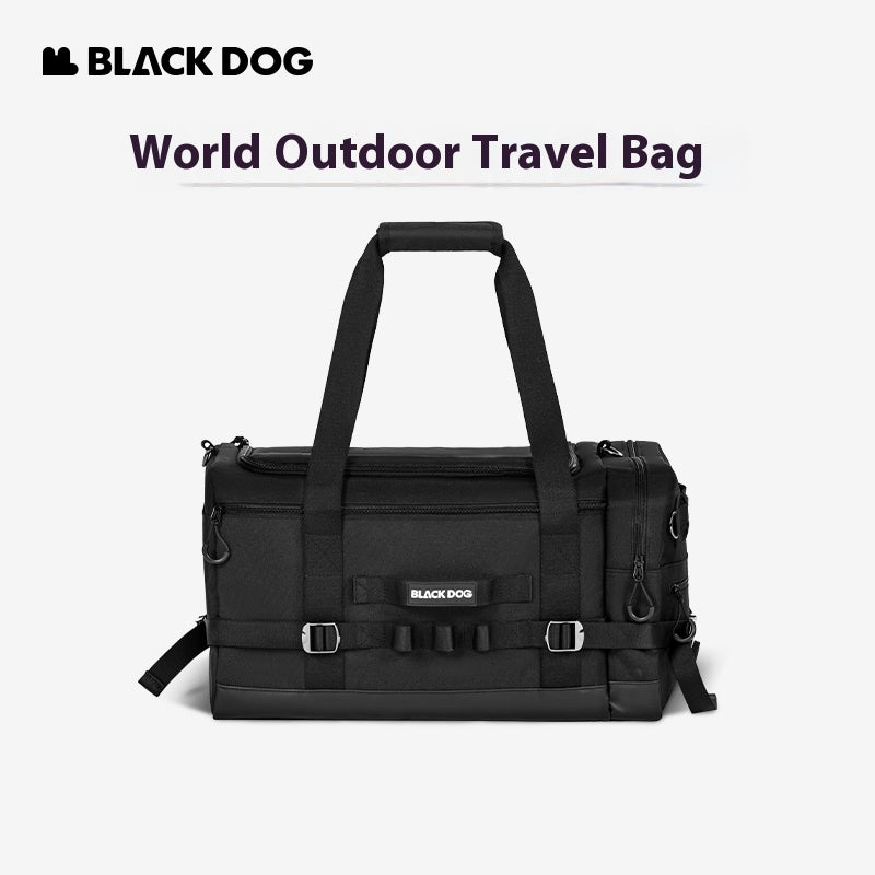 Blackdog WORLD Outdoor Travel Bag Portable Foldable Multipurpose Large Capacity Storage Bag Mounted Webbing Design Removable Shoulder Strap Divider
