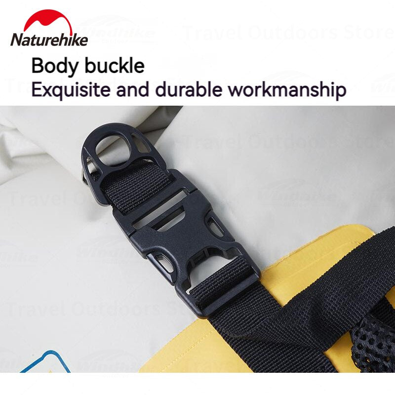 Naturehike Portable Heavy Duty Outdoor Bag IPX6 Waterproof Backpack Ultralight Bag 500D PVC Coating Wet And Dry Separation Fishing Snorkeling Swimming