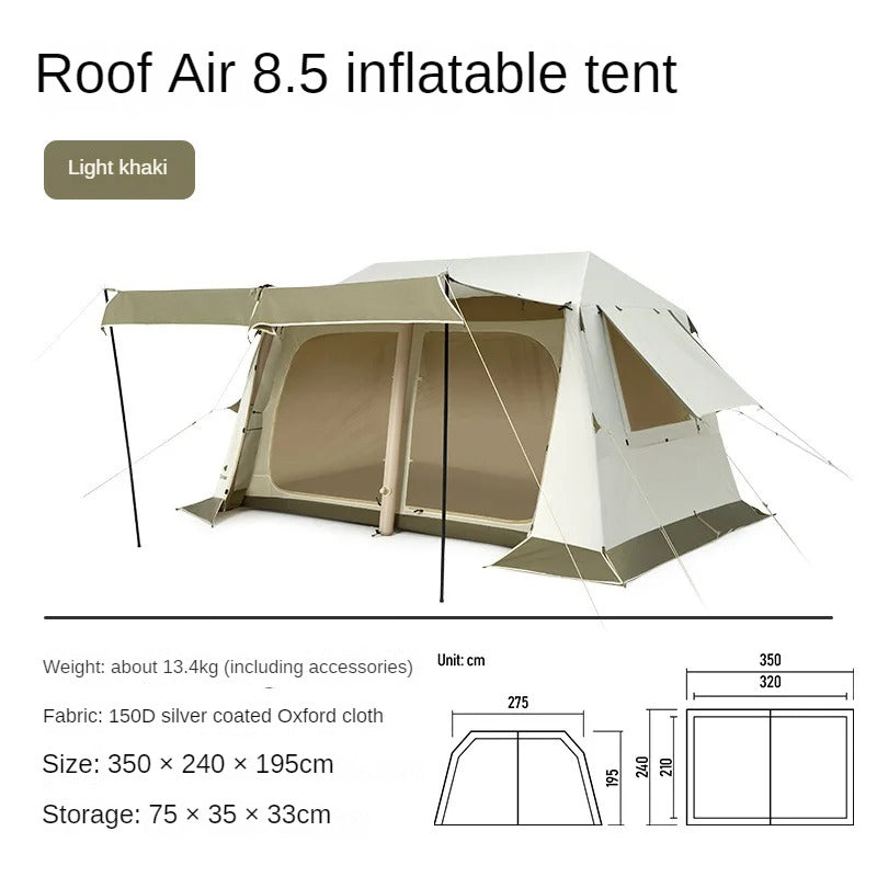 Naturehike Ridge VILLAGE 8.5 AIR Inflatable Tent for 3 to 4 Person Outdoor Camping Portable Rain and Sun Protection Tent Waterproof Windproof