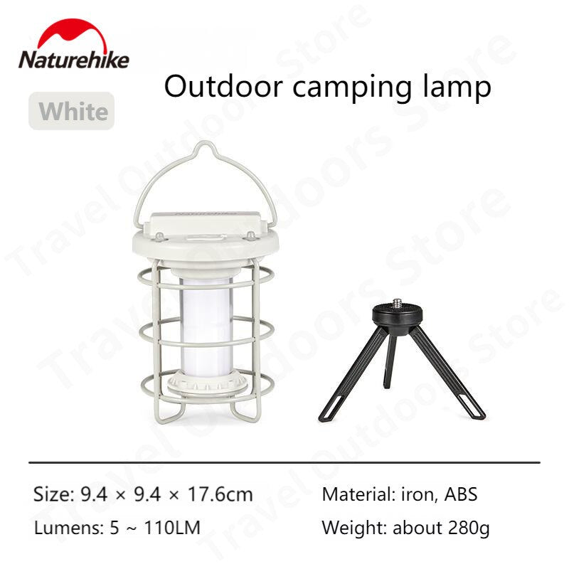 Naturehike Outdoor Camping LED Lantern  Atmosphere Light Ambient Lighting Portable Hanging Tent Lamp IPX4 Waterproof USB Charging With Tripod