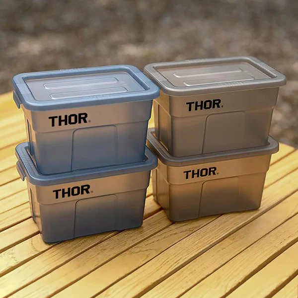 THOR Storage Smoked Series 1L MINI Stackable Food Grade Storage Box with Lid Cover Original Plastic Box Camping Hiking Travel Picnic Kitchen Storage Organizer NSF Certified