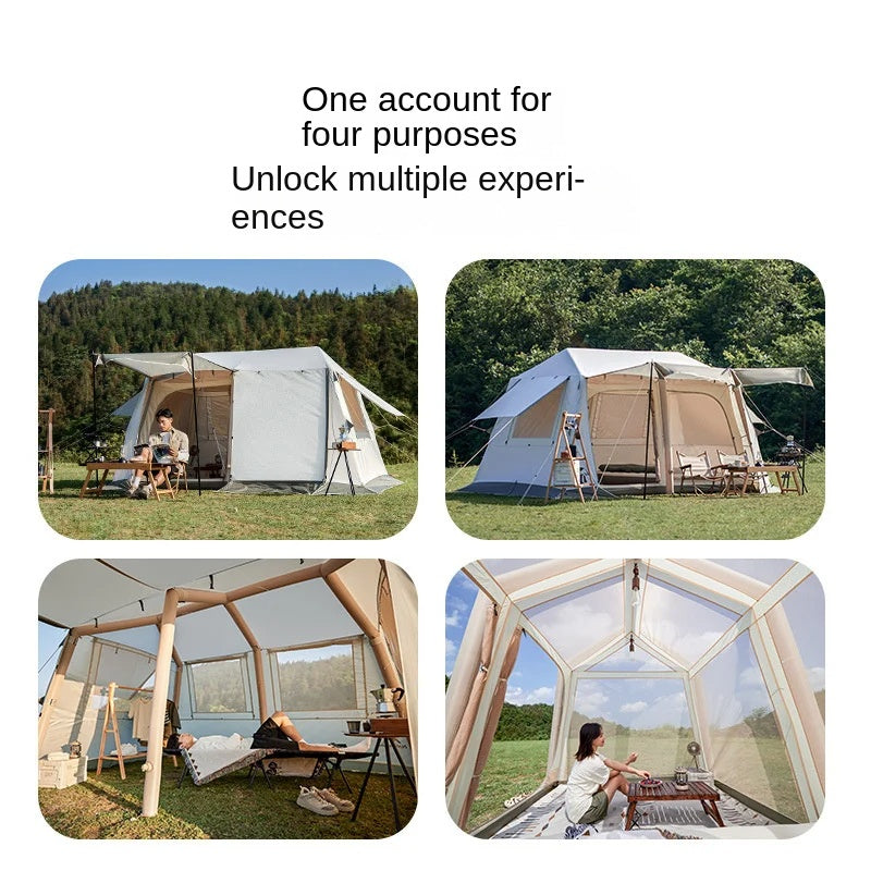 Naturehike Ridge VILLAGE 8.5 AIR Inflatable Tent for 3 to 4 Person Outdoor Camping Portable Rain and Sun Protection Tent Waterproof Windproof