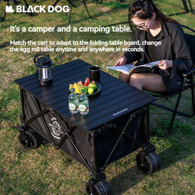 BLACKDOG Mountain Shadow Pro Camping Cart 150 Liters Large Capacity Folding Collapsible Cart Wagon Sundries Detachable Four-way Trolley With Brake