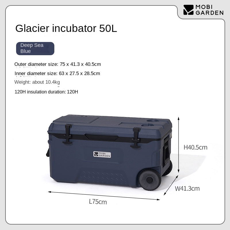Mobi Garden GLACIER Incubator Cooler Series Portable Multipurpose Storage Box 16/25/36/50/75L Capacities Up To 120H Hot & Cold Insulated Preservation Rotomolded Ice Food Drink Cooler Bucket Outdoor Camping