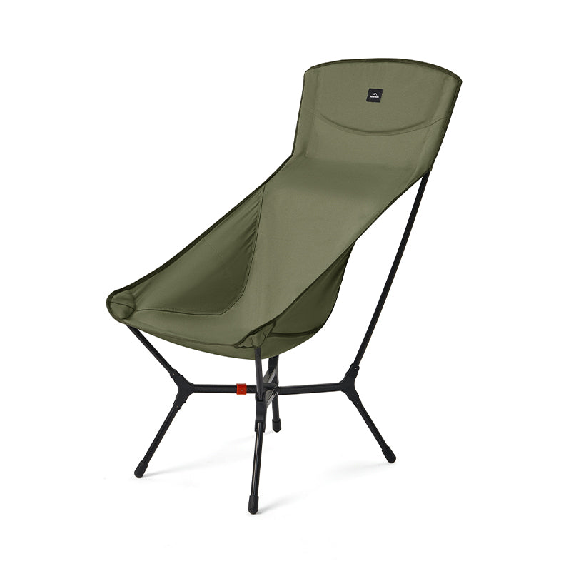 Naturehike YL01 Lightweight Chair Portable Camping Moon Chair Quick Open Wide Seats Load Bearing 150kg X-Type Mechanical Structure Folding Outdoor Fishing Beach Chair Aluminum Alloy