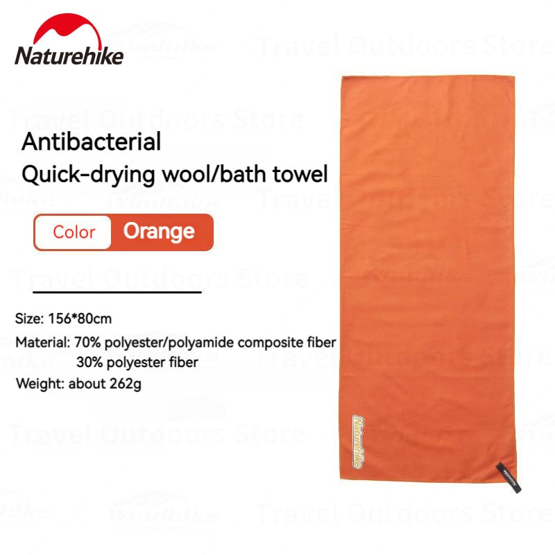 Naturehike Quick Drying Bath Towel Portable Ultralight Fast Dry Microfiber Camping Beach Travel Absorbent Antibacterial Hand Face Towel Heavy Duty