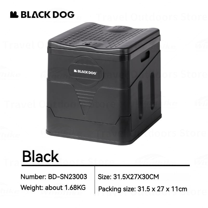BLACKDOG Outdoor Portable Folding Mobile Toilet Seat Chair Multi-Functional Camping Travel Waste Disposal Storage Container Bin Can PP 200kg Max Load