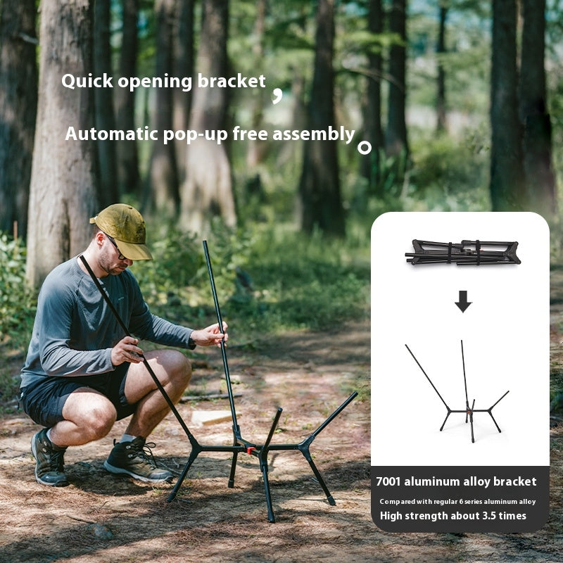 Naturehike YL01 Lightweight Chair Portable Camping Moon Chair Quick Open Wide Seats Load Bearing 150kg X-Type Mechanical Structure Folding Outdoor Fishing Beach Chair Aluminum Alloy