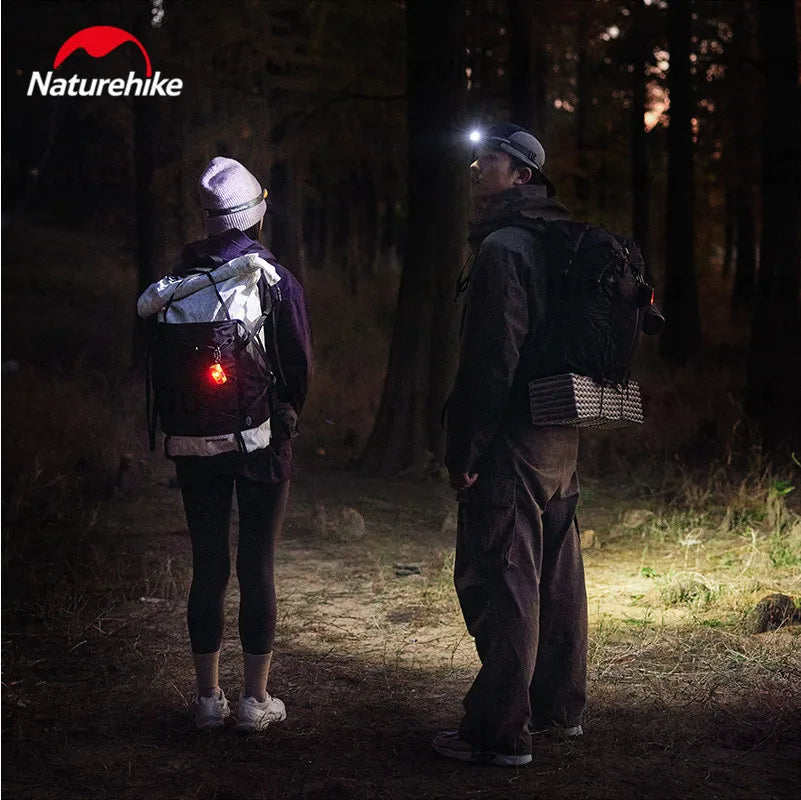 Naturehike Ultralight Outdoor Headlight Portable Headlamp Wave Induction Technology 5 Modes Flashlight SOS Emergency Red Light 45° Adjustable Waterproof IP65