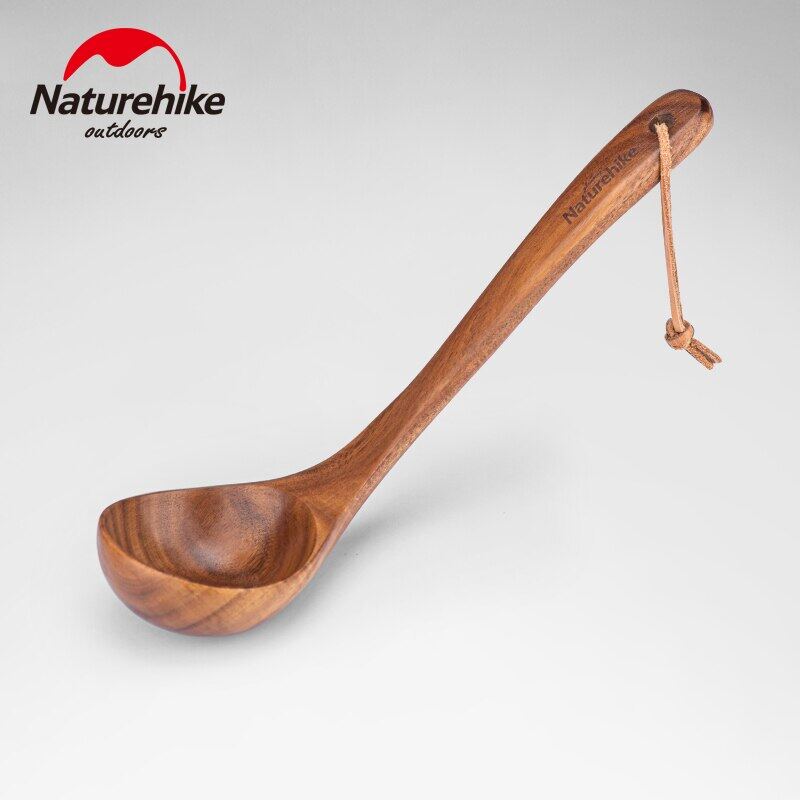 Naturehike Natural Solid Wooden Spatula Cooking Tool Kitchen Utensil Spoon Rice Soup Ladle Tableware Acacia Wood Portable Daily Picnic Pan Shovel